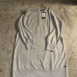 Ellen Tracy gray long sleeve dress